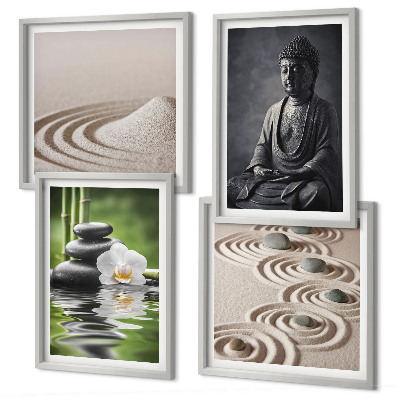 Multi-piece wall decor set Relaxing Buddha on the beach