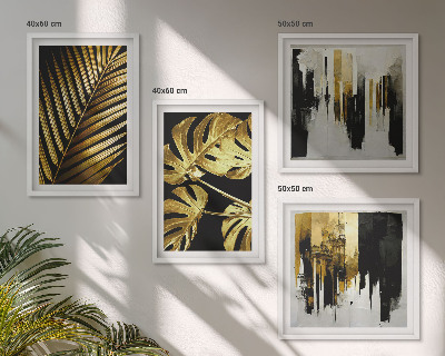 Multi-piece wall decor set Monstera palm leaves abstract