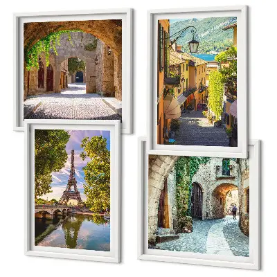 Eiffel's Streets Architecture wall art set