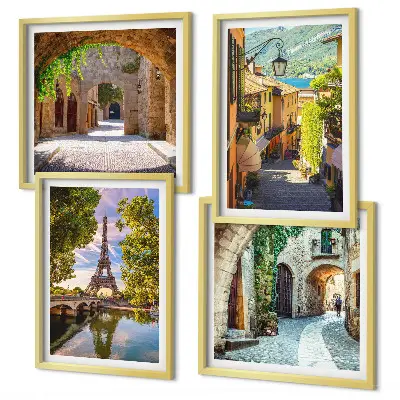 Eiffel's Streets Architecture wall art set