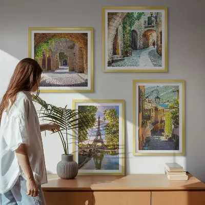 Wall art set Eiffel's Streets Architecture