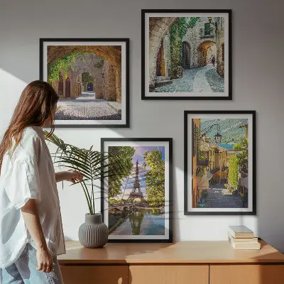 Eiffel's Streets Architecture wall art set