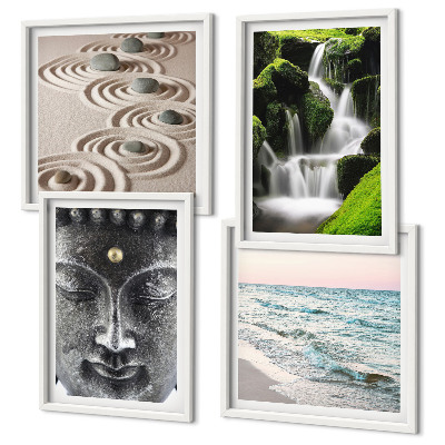 Wall art set The peace of nature with Buddha