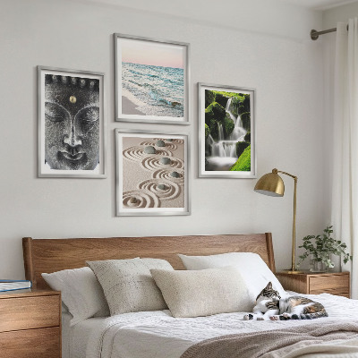 Wall art set The peace of nature with Buddha