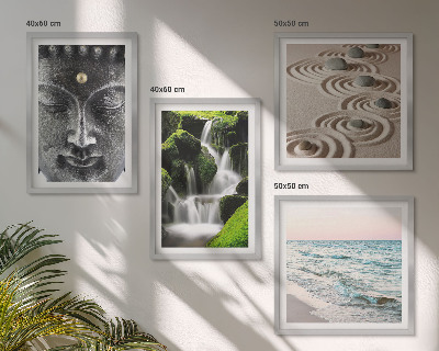 Wall art set The peace of nature with Buddha