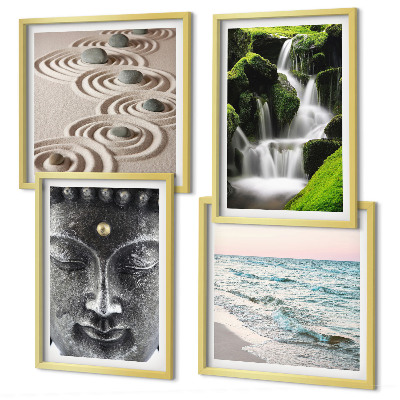 Wall art set The peace of nature with Buddha