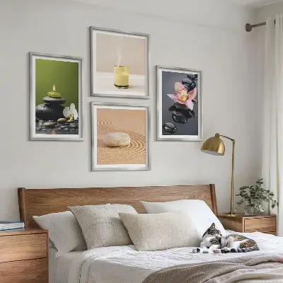 Multi-piece Zen stone wall art set relaxing decor for a peaceful home