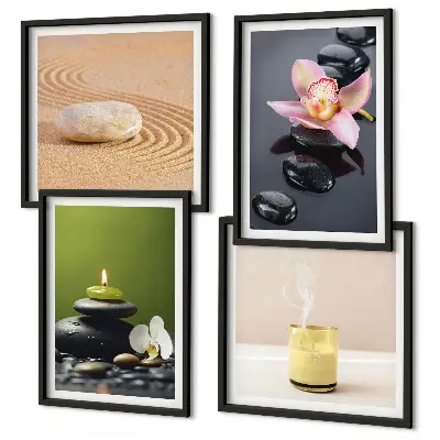 Multi-piece Zen stone wall art set relaxing decor for a peaceful home