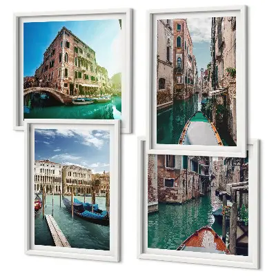 Multi-piece wall decor set Venice canals architecture