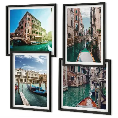 Multi-piece wall decor set Venice canals architecture