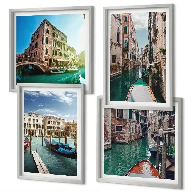 Multi-piece wall decor set Venice canals architecture