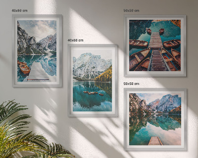 Multi-piece wall decor set Lake, bridges, mountains