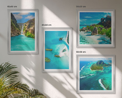 Wall art set Tropical turquoise islands