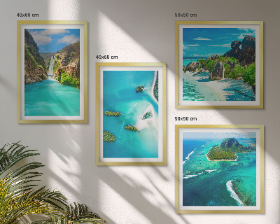 Wall art set Tropical turquoise islands