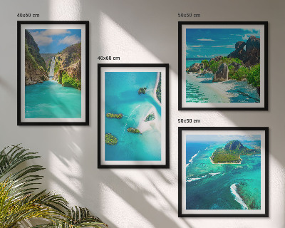 Wall art set Tropical turquoise islands