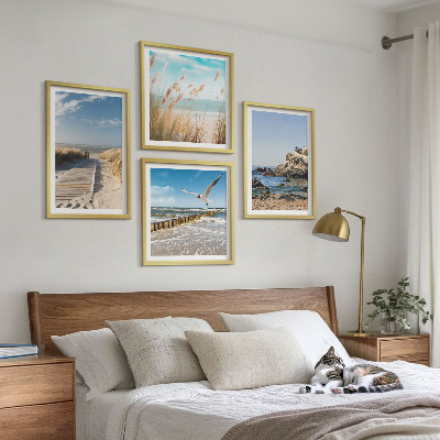 Multi-piece wall decor set Beach wooden path cliffs