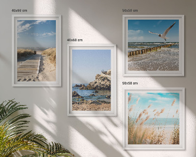 Multi-piece wall decor set Beach wooden path cliffs