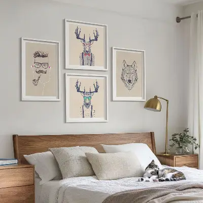 Animal portrait wall art set stylish artistic prints