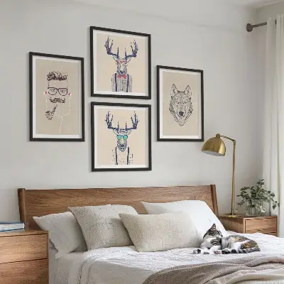 Animal portrait wall art set stylish artistic prints
