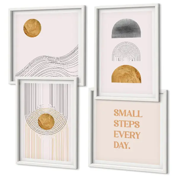 Wall art set Abstract geometry shapes