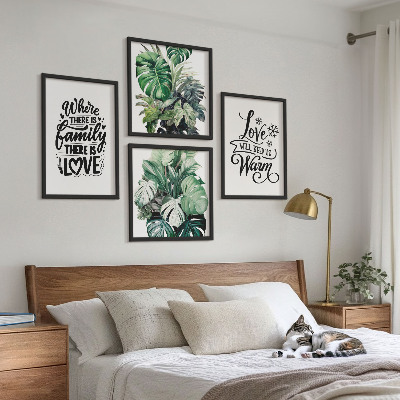 Multi-piece wall decor set Family love home watercolor