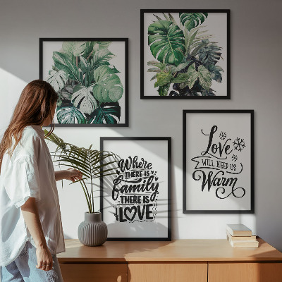 Multi-piece wall decor set Family love home watercolor