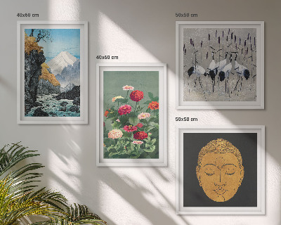 Wall art set Japanese nature and Japandi style