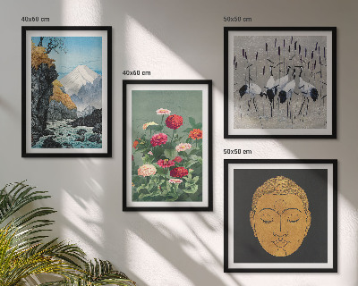 Wall art set Japanese nature and Japandi style