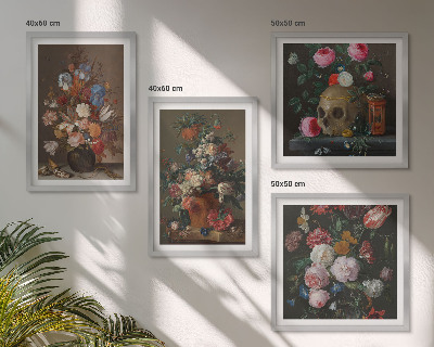 Multi-piece wall decor set Flowers in vases compositions