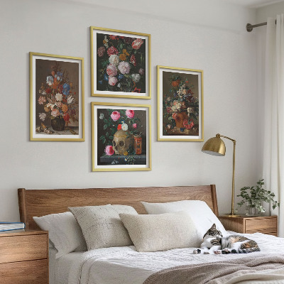 Multi-piece wall decor set Flowers in vases compositions