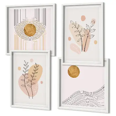 Minimalist plant wall art set set of minimalist plant drawings