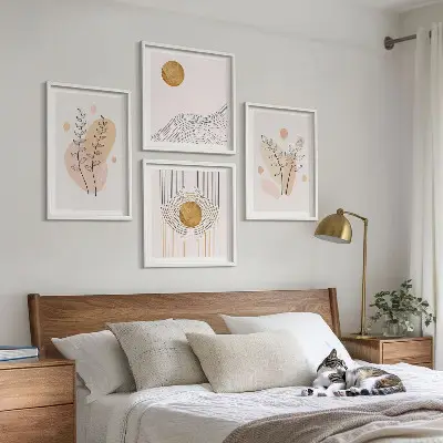 Minimalist plant wall art set set of minimalist plant drawings