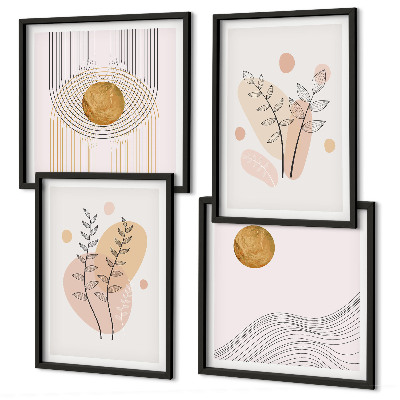 Wall art set Minimalist plant drawings