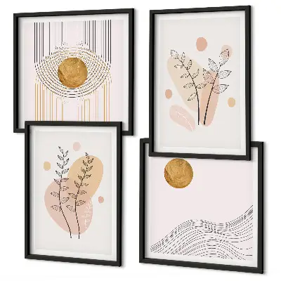 Minimalist plant wall art set set of minimalist plant drawings