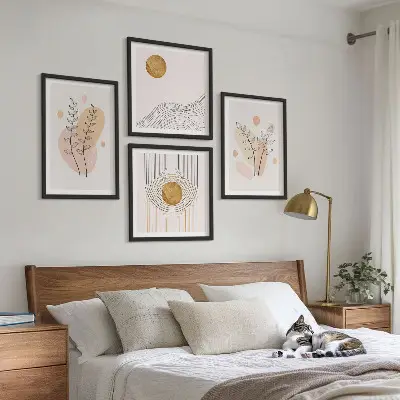 Minimalist plant wall art set set of minimalist plant drawings