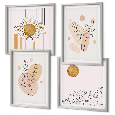 Wall art set Minimalist plant drawings
