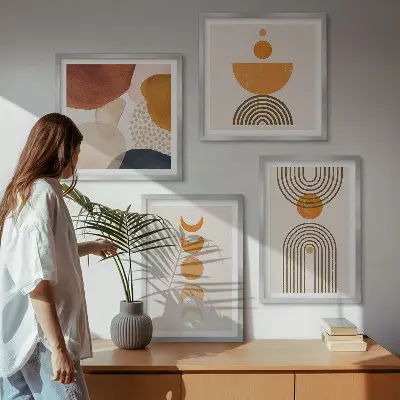 Boho minimalist wall art set decorative wall hanging prints