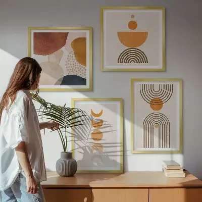 Boho minimalist wall art set decorative wall hanging prints
