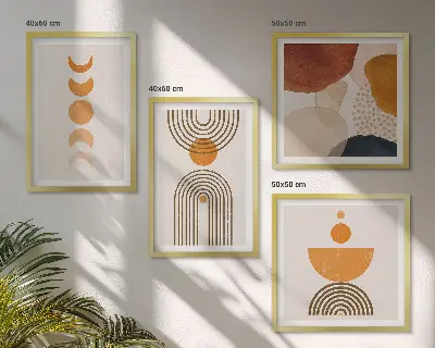 Boho minimalist wall art set decorative wall hanging prints