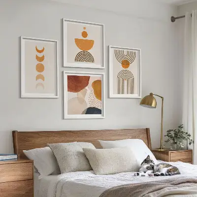 Boho minimalist wall art set decorative wall hanging prints