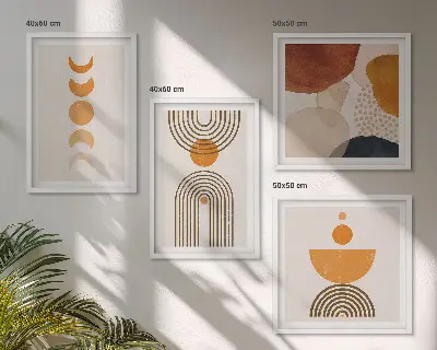 Wall art set Boho minimalist decorations