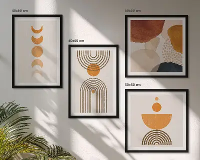 Boho minimalist wall art set decorative wall hanging prints