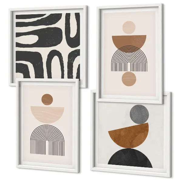 Wall art set Abstract boho design