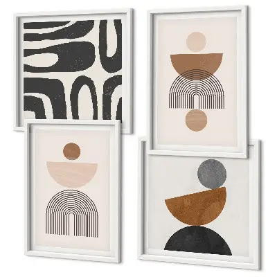 Wall art set Abstract boho design