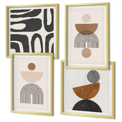 Wall art set Abstract boho design