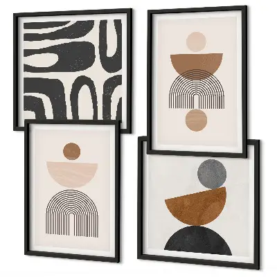 Wall art set Abstract boho design