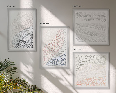 Multi-piece wall decor set Abstract pastel waves