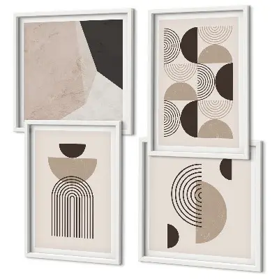 Abstract geometric wall art set patterned wall art