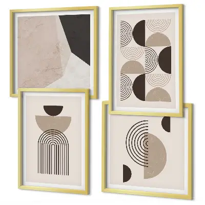 Abstract geometric wall art set patterned wall art