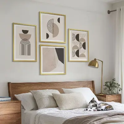 Wall art set Abstract geometric patterns